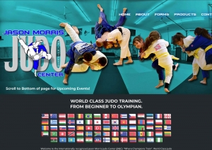 Image of Jason Morris Judo Center website home page.
