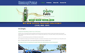Screenshot of the Keehan Fuels website homepage