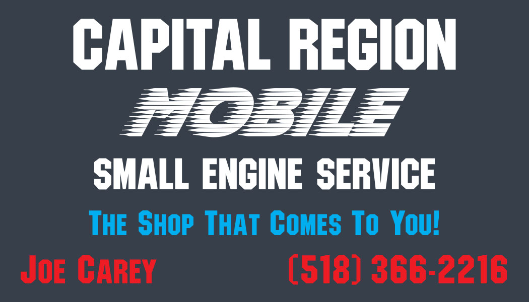 Image of Capital Region Mobile Small Engine Service business card front created by SillyCar Design.