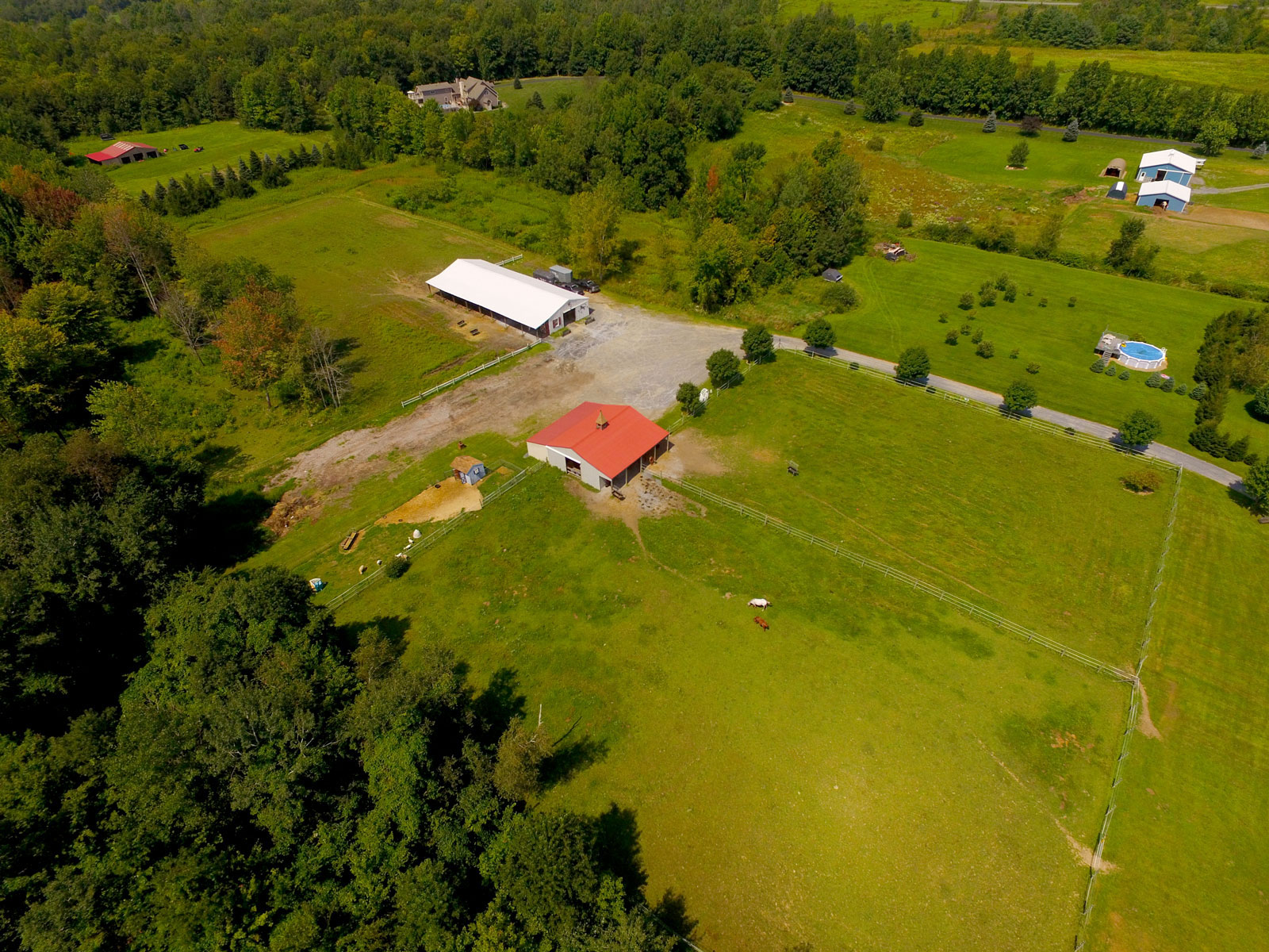 High altitude aerial photo at property in Amsterdam, New York.