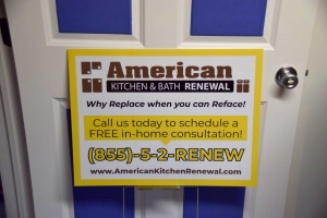 Photo of signage created for American Kitchen and Bath Renewal in Glens Falls, New York.